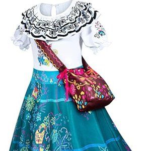 Mirabel Encanto Costume - Princess Birthday Dress - Halloween Fantasy Attire